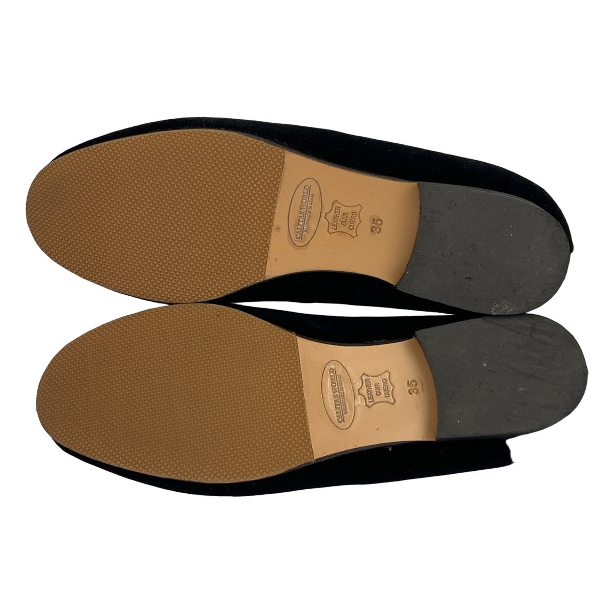 【美品】  BEARDSLEY / ビアズリー | CALITAS WORLD ベルベット ローファー | 35 | ブラック | レディース 美品】 BEARDSLEY / ビアズリー | CALITAS WORLD ベルベット