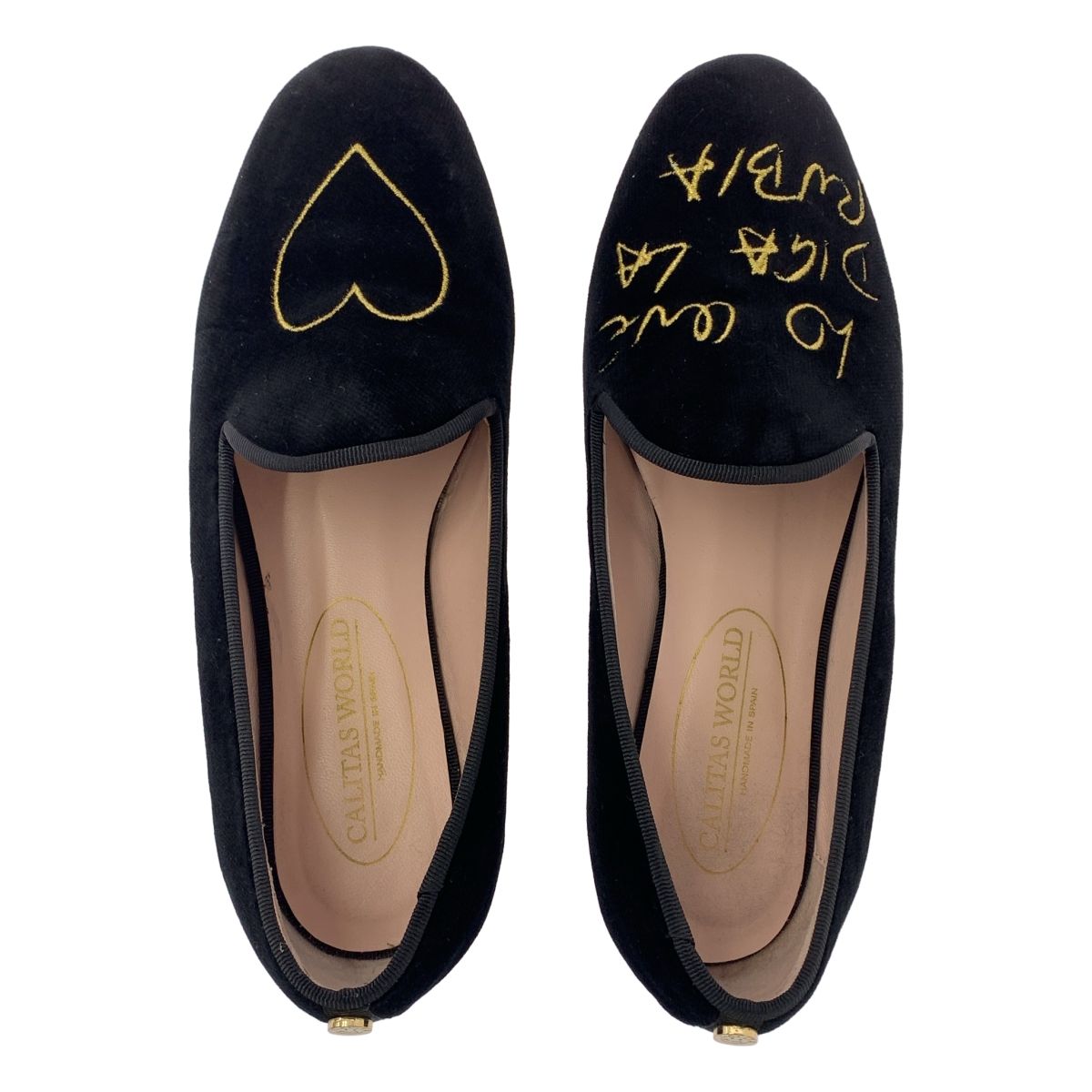 【美品】  BEARDSLEY / ビアズリー | CALITAS WORLD ベルベット ローファー | 35 | ブラック | レディース 美品】 BEARDSLEY / ビアズリー | CALITAS WORLD ベルベット