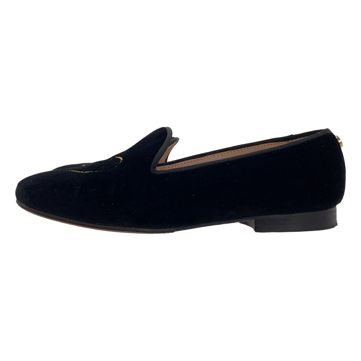 【美品】  BEARDSLEY / ビアズリー | CALITAS WORLD ベルベット ローファー | 35 | ブラック | レディース 美品】 BEARDSLEY / ビアズリー | CALITAS WORLD ベルベット