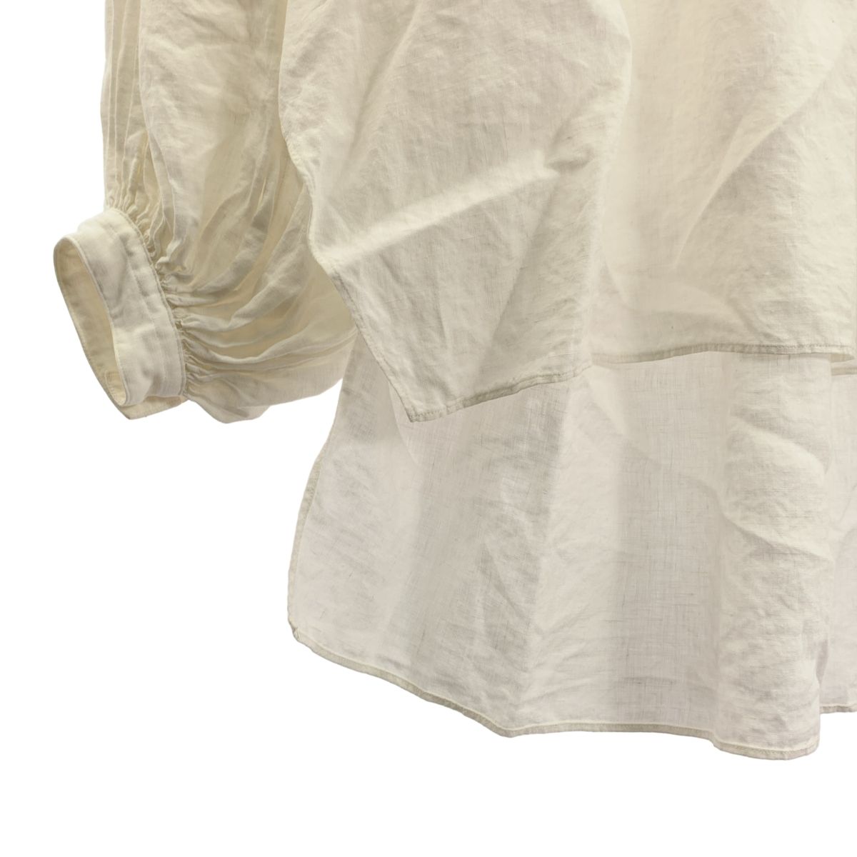 JUN MIKAMI アイリッシュリネンタックスリーブブラウス jun mikami アイリッシュリネンタックスリーブブラウス