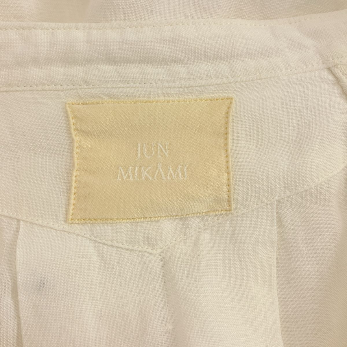 JUN MIKAMI アイリッシュリネンタックスリーブブラウス junmikami アイリッシュリネンタックブラウス JUN MIKAMI アイリッシュ