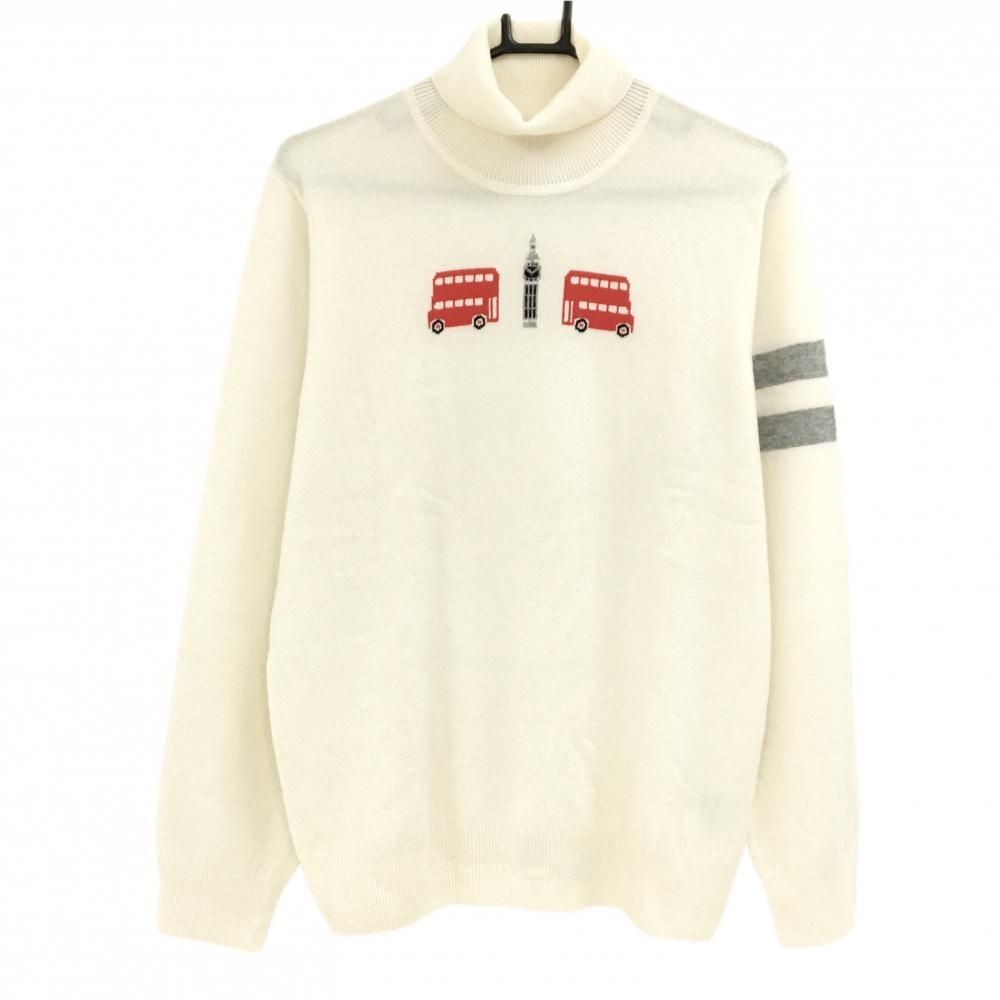 MASTER BUNNY EDITION カシミヤ混セーター ホワイト系 メンズ MASTER BUNNY EDITION マスターバニーエディション カシミヤ混 長袖