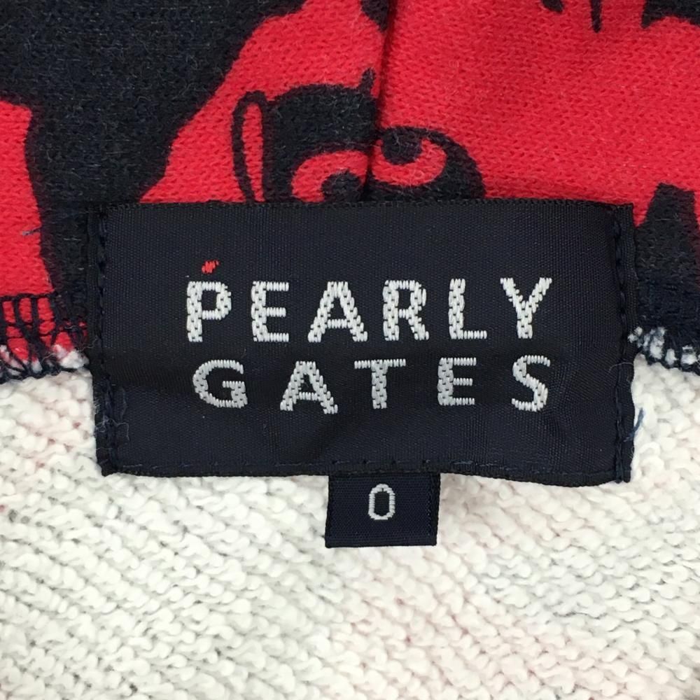 パーリーゲイツ　スポンジボブ　パーカー パーリーゲイツ×スポンジボブ ジップパーカー ネイビー×レッド 総柄