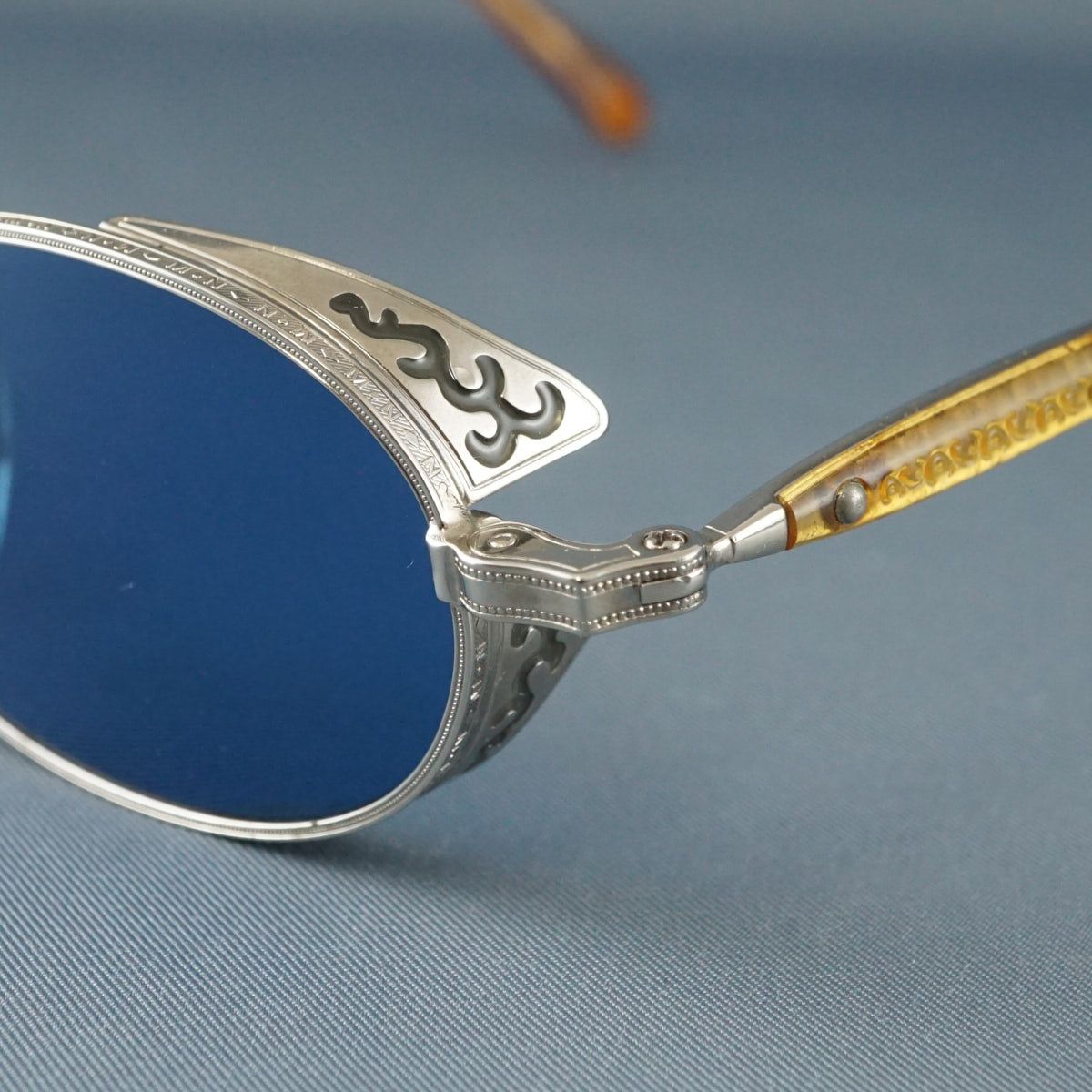 サングラス NICOLE ニコル USED品 ブルー ヴィンテージ 個性的 ユニ