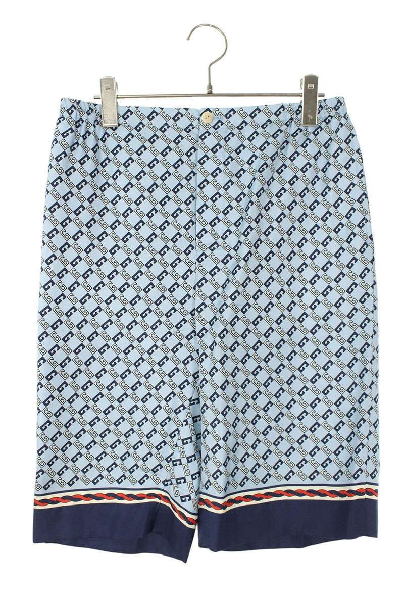グッチ サイズ:44  672698 ZAMZY ロゴ総柄ハーフパンツ 中古 SB01 グッチ 672698 ZAMZY ロゴ総柄ハーフパンツ メンズ 44 ※12/28～1/6