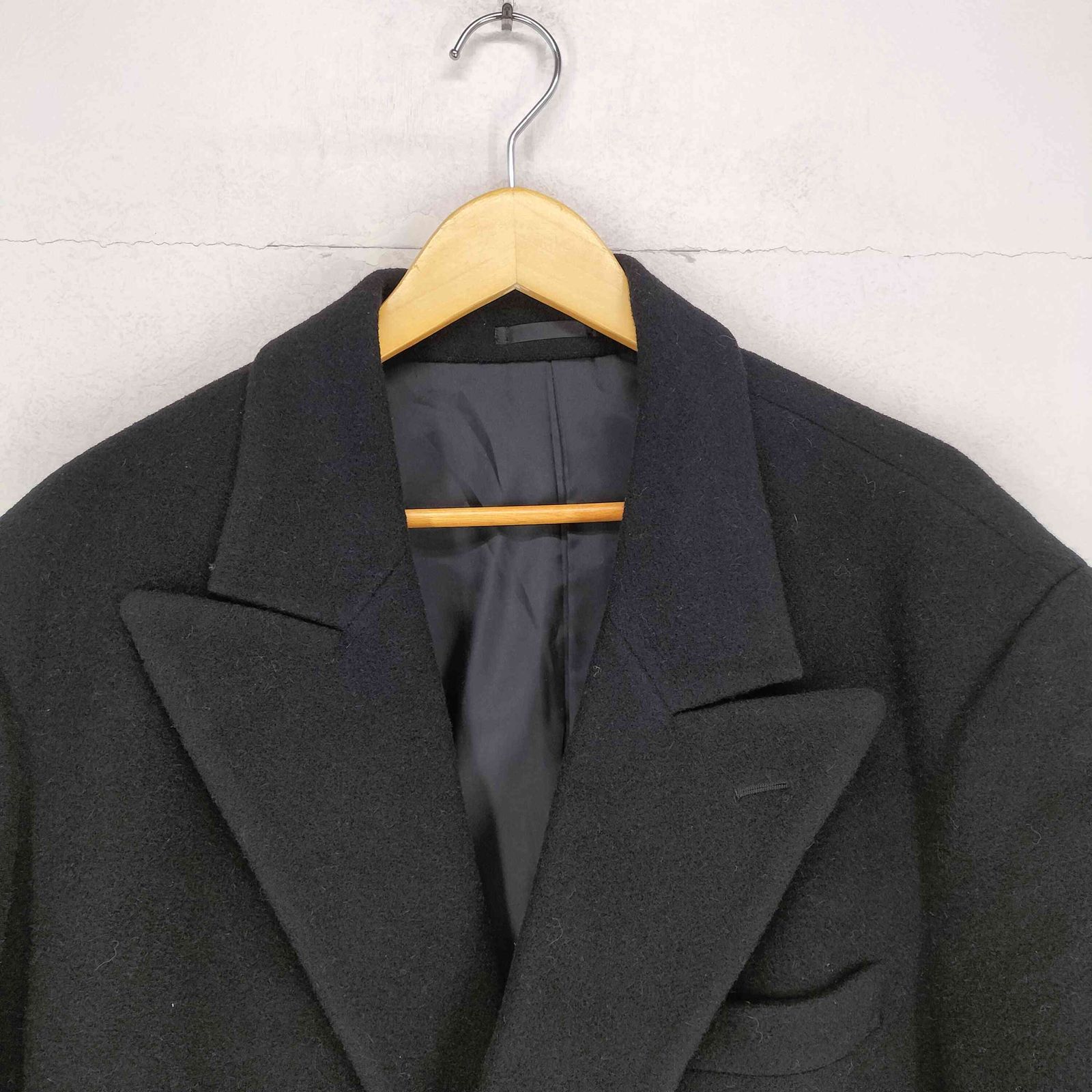 ユーズドフルギ USED古着 アンゴラ混ダブルチェスターコート メンズ L