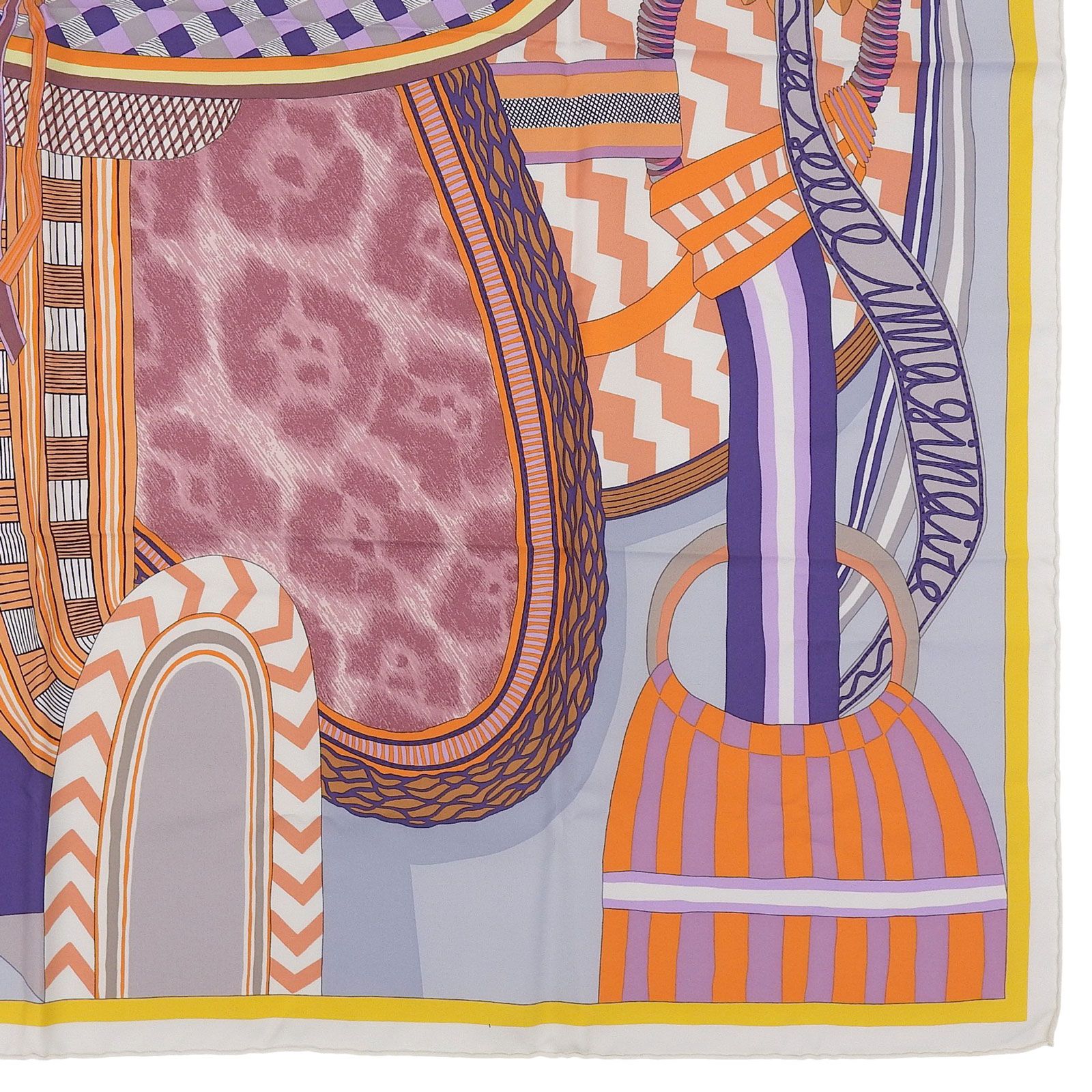 未使用品△HERMES エルメス カレ90 LA SELLE Imaginaire 空想の鞍