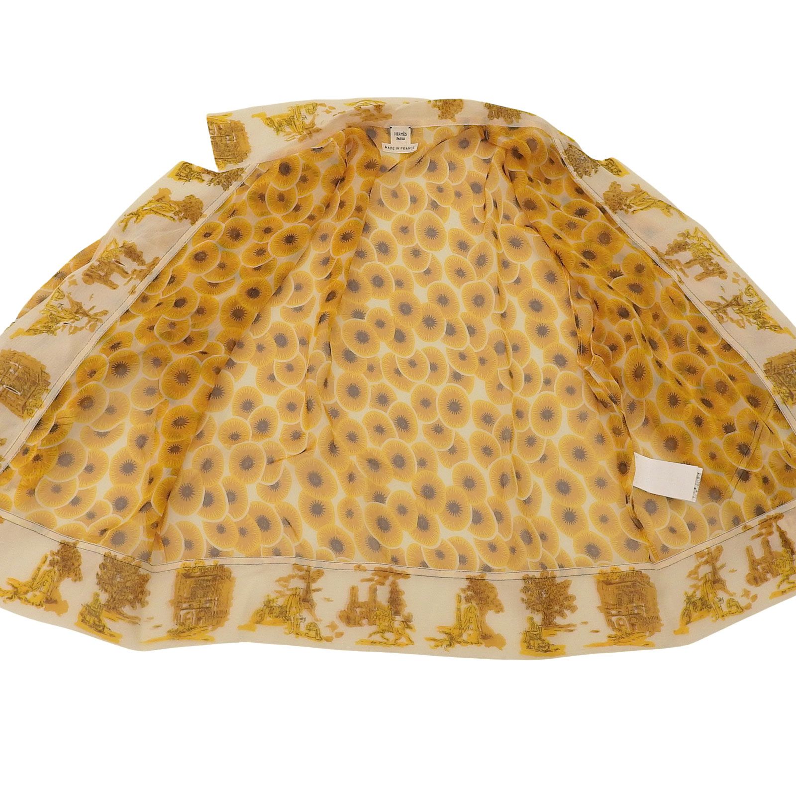 【フランス製】Vintage HERMES エルメス シルク シアー Tシャツ フランス製】Vintage HERMES エルメス シルク シアー Tシャツ フランス