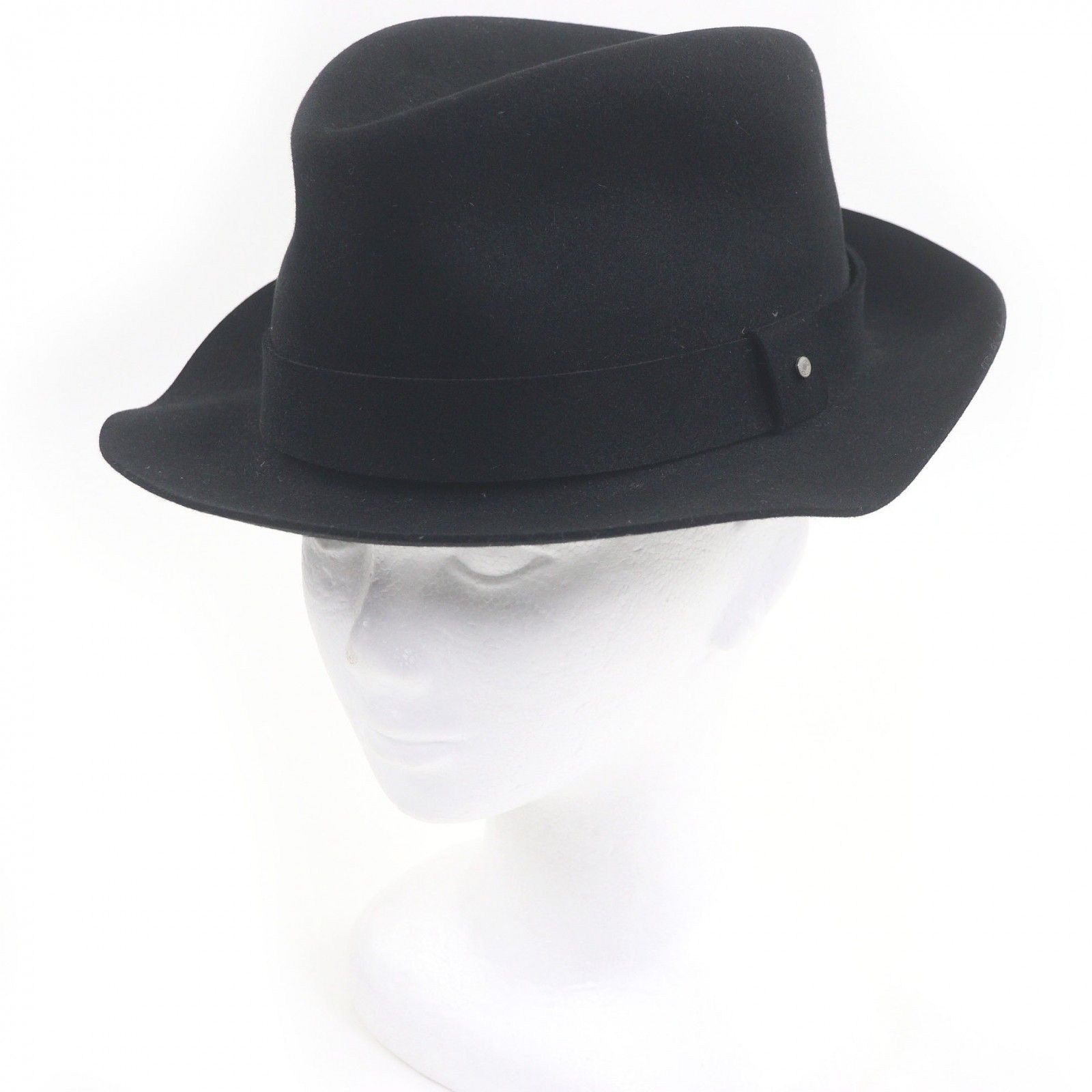 極美品□HERMES エルメス ラパン100％ セリエボタン 帽子 中折れ帽