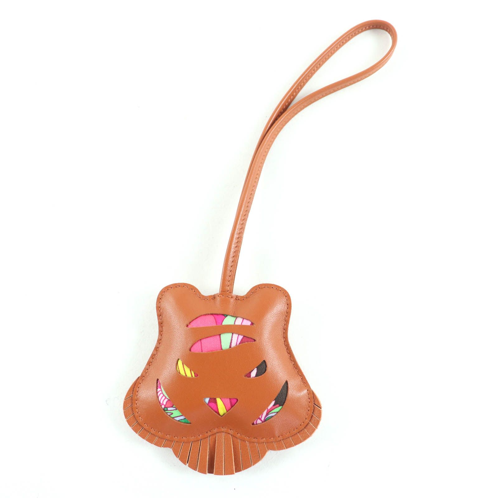 未使用品☆HERMES エルメス レザー チャーム プティアッシュ タイガー