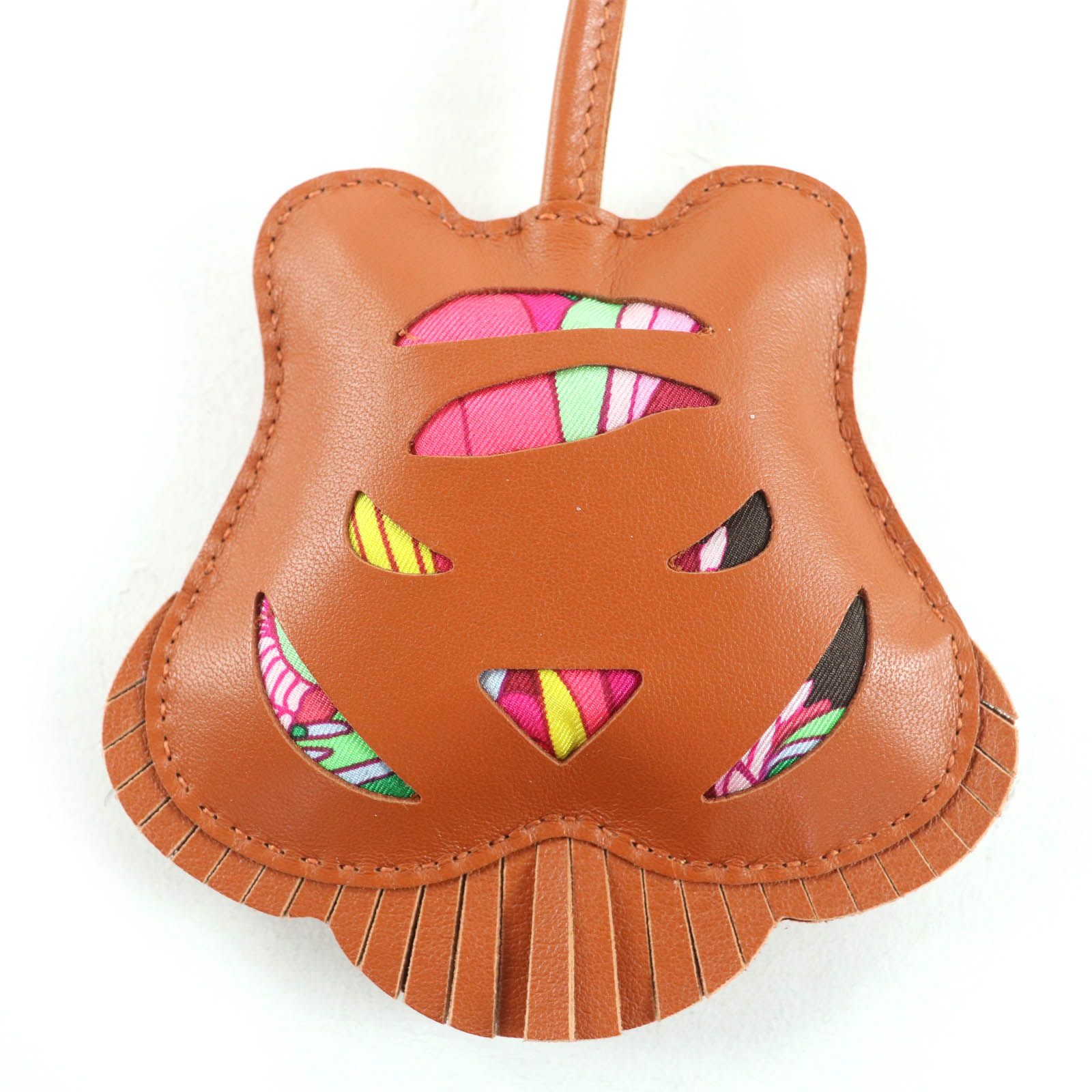 未使用品☆HERMES エルメス レザー チャーム プティアッシュ タイガー