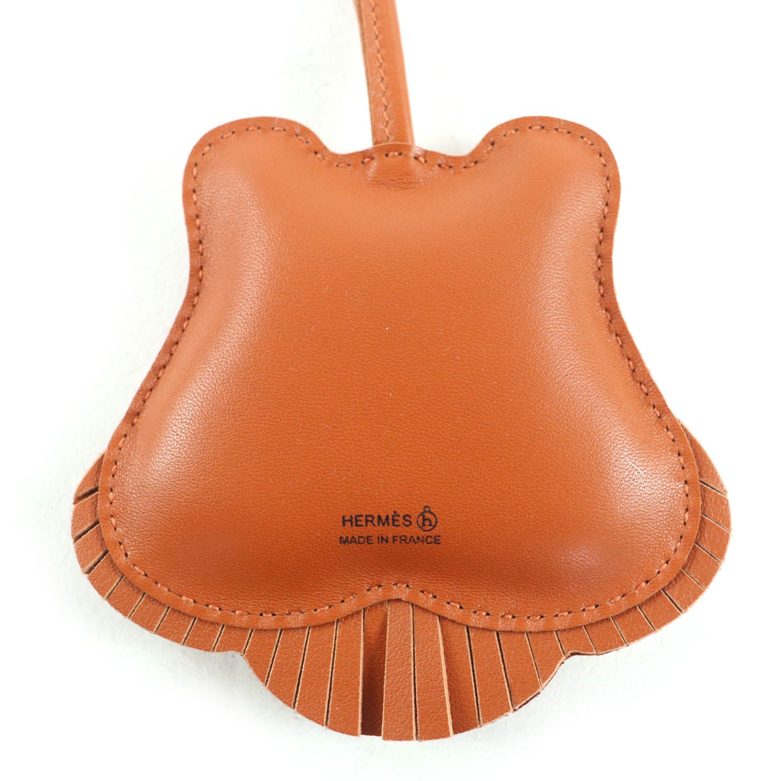 未使用品☆HERMES エルメス レザー チャーム プティアッシュ タイガー