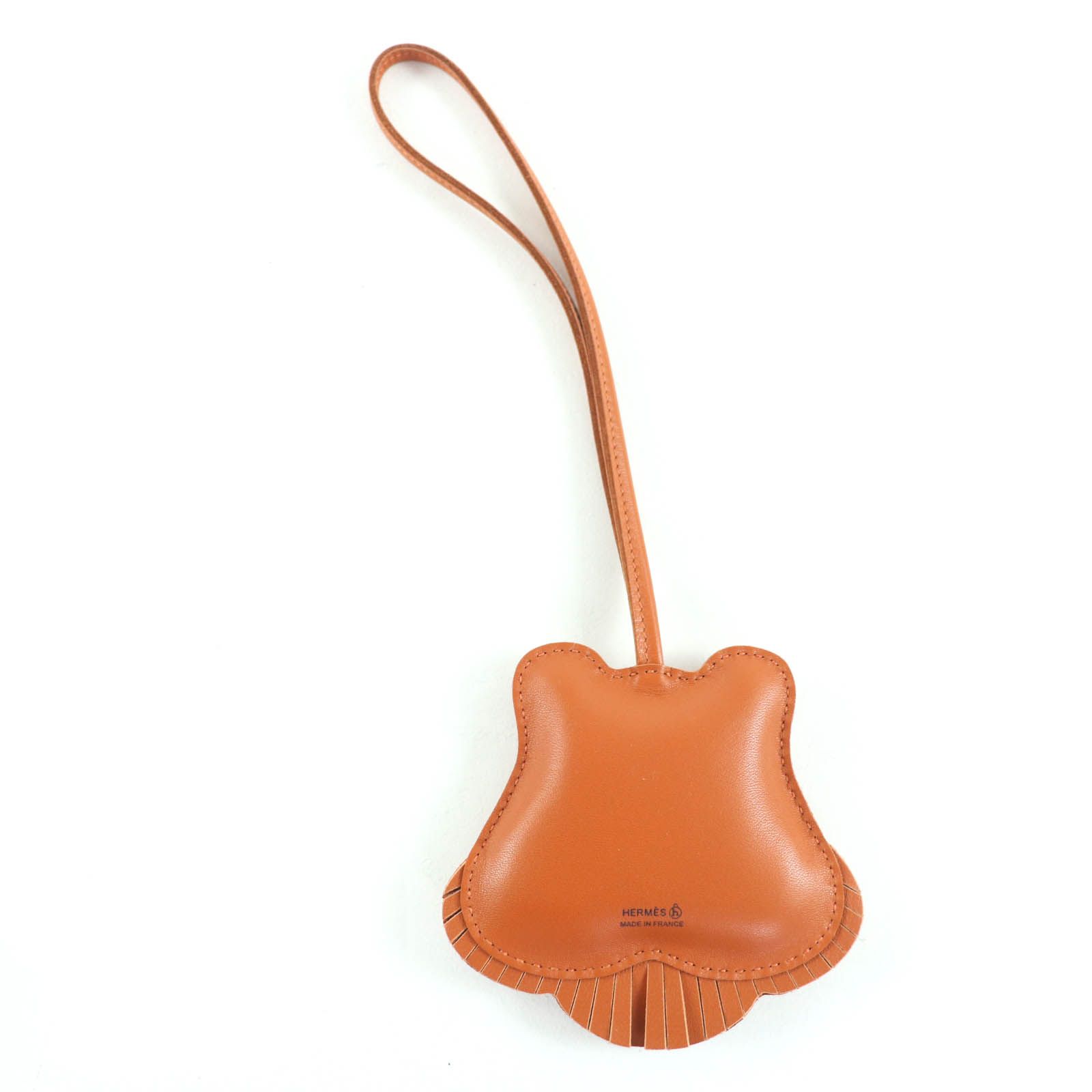 未使用品☆HERMES エルメス レザー チャーム プティアッシュ タイガー