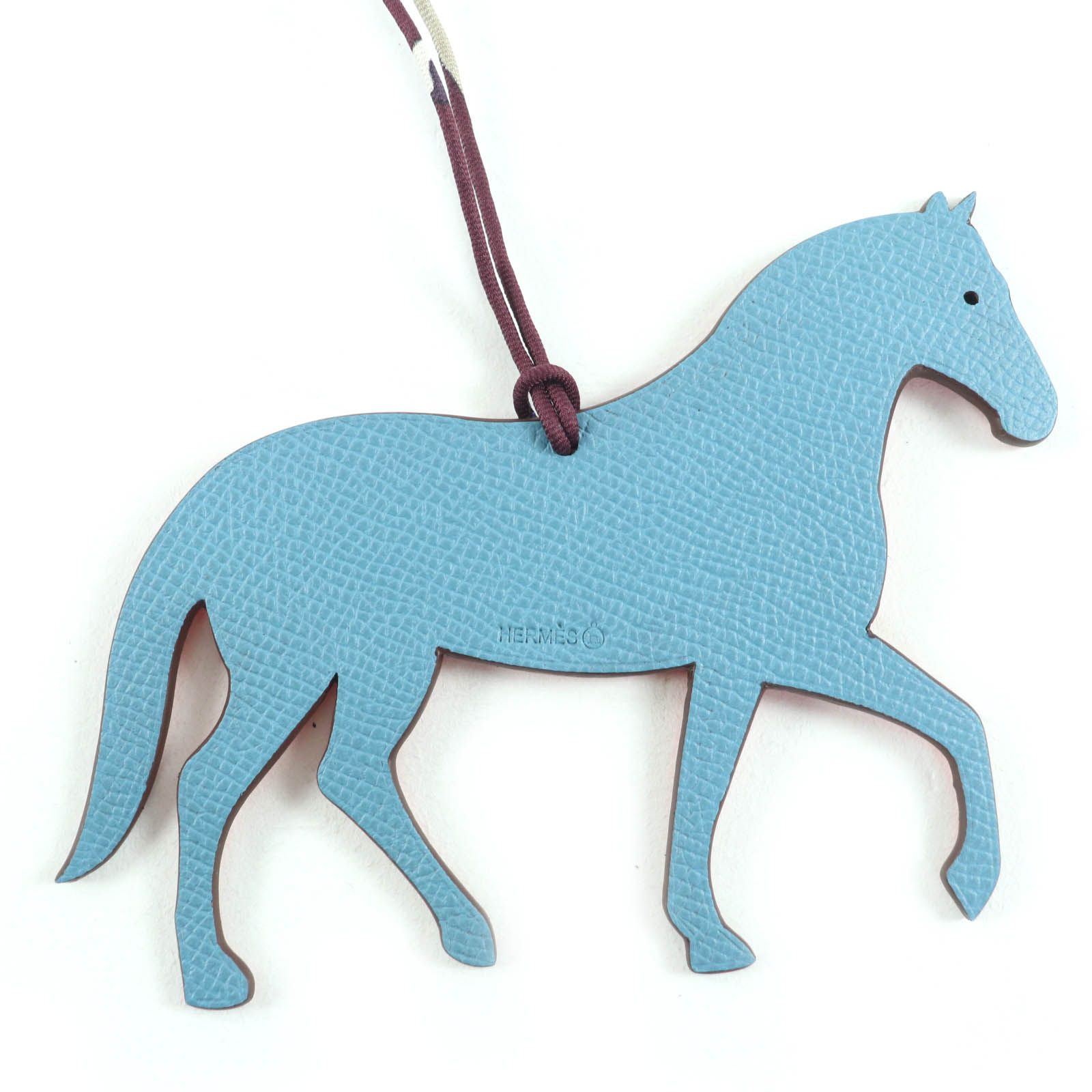「HERMES」エルメス　バックチャーム　プティアッシュ　馬　ブルージーン HERMES」エルメス バックチャーム プティアッシュ 馬 ブルージーン