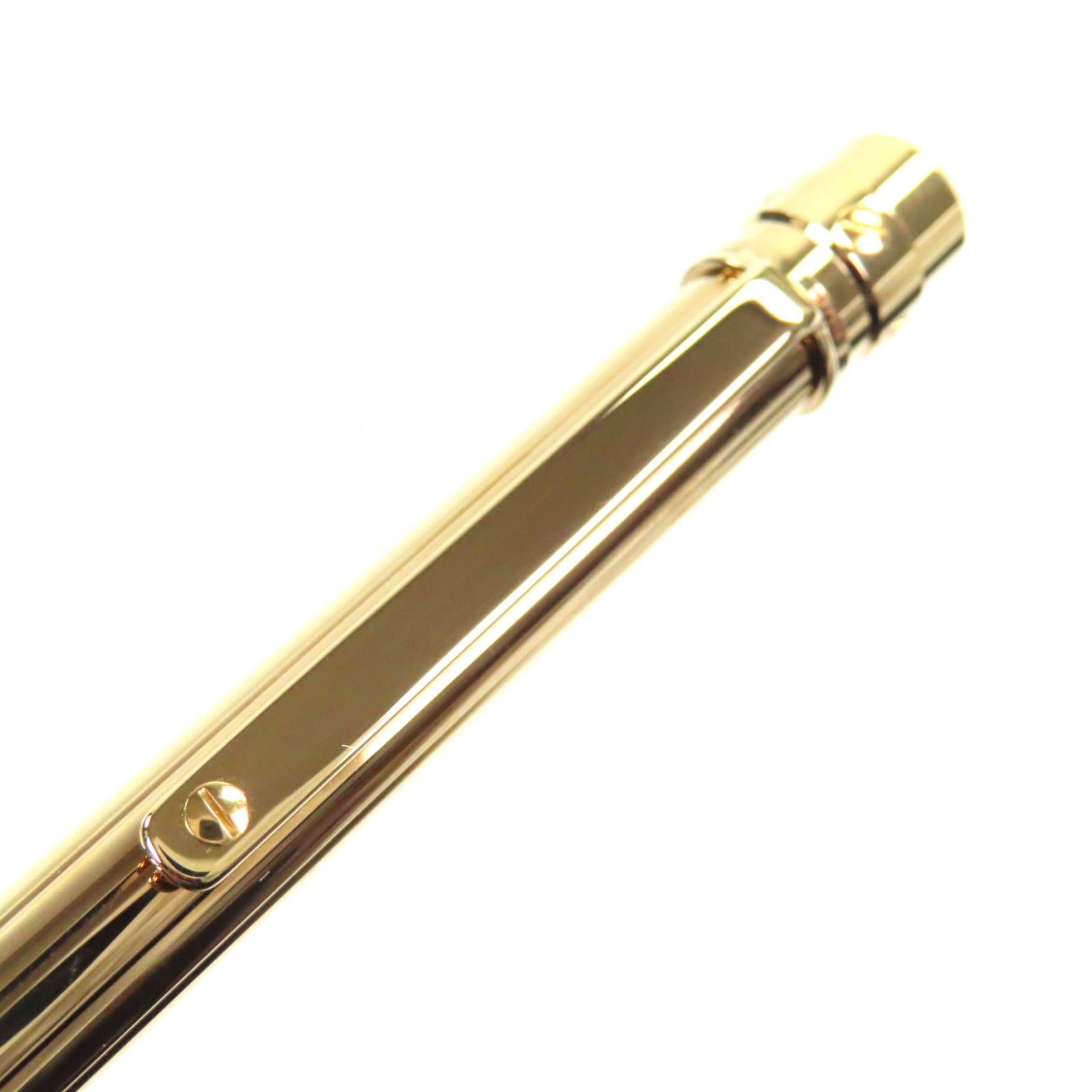 Cartier カルティエ　サントスツイスト式ボールペン　ゴールド　筆記確認済み 極美品▽Cartier カルティエ サントス ドゥ カルティエ ツイスト式