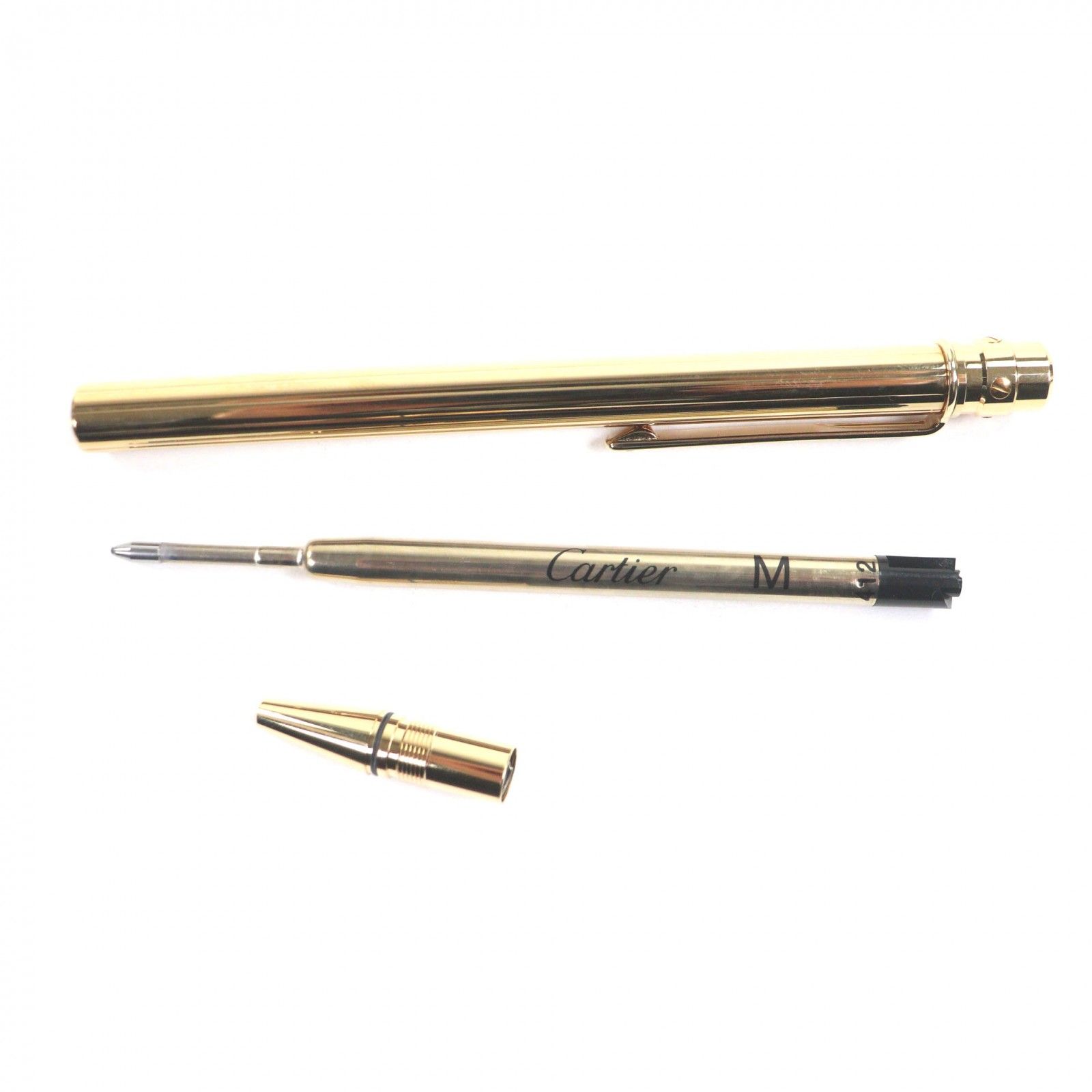 美品 Cartier サントスドゥカルティエボールペンST150192 箱付き 極美品▽Cartier カルティエ サントス ドゥ カルティエ ツイスト式