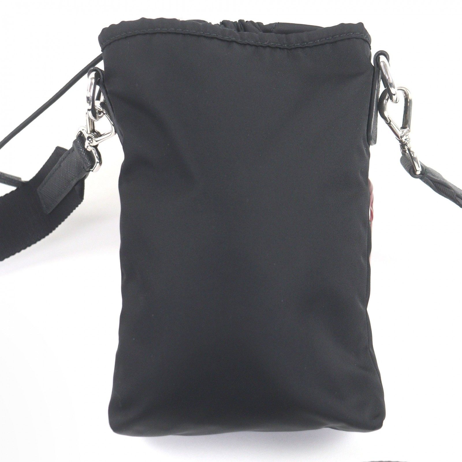 美品PRADA プラダ 2ZH155 ナイロン 三角プレート トライアングルロゴ 