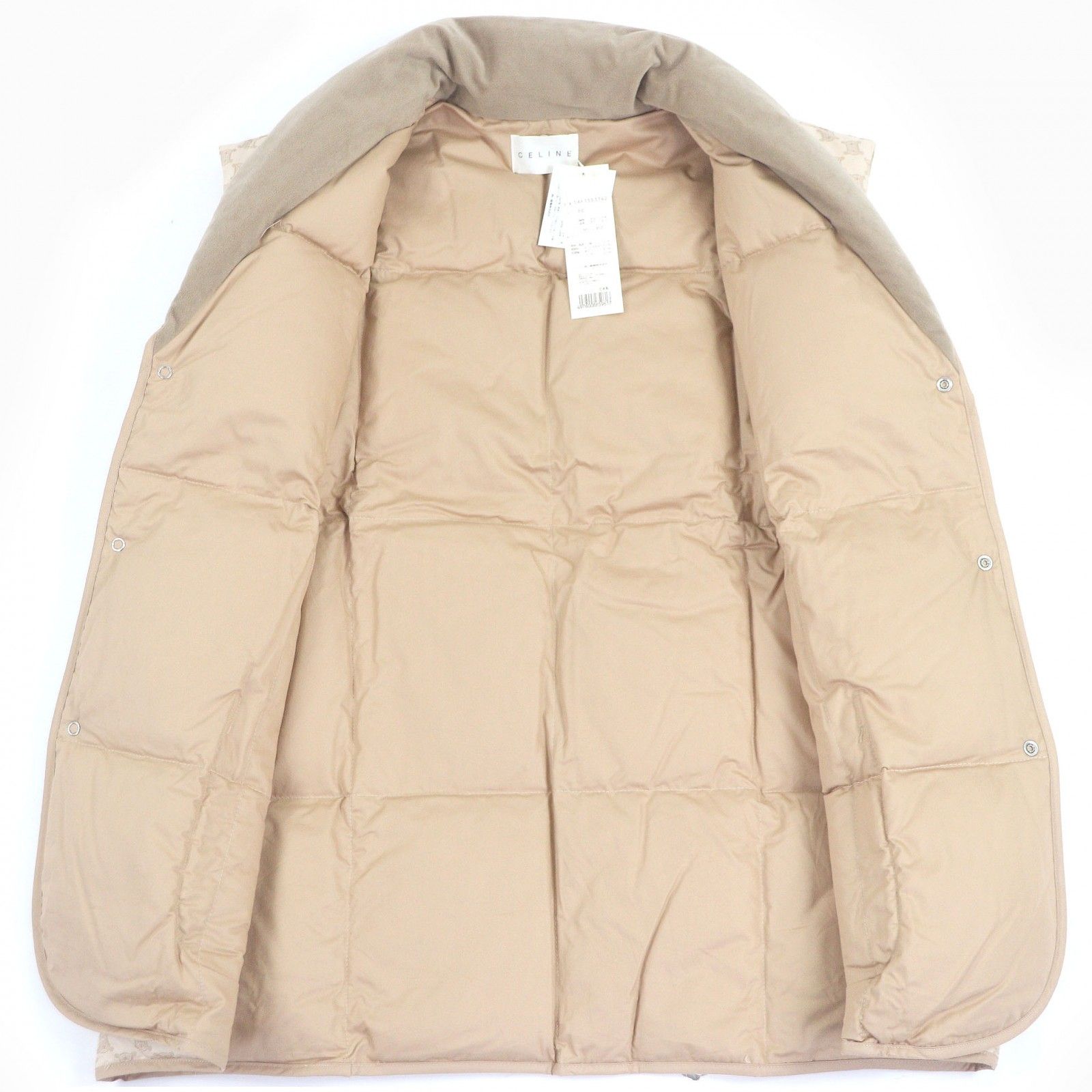 未使用品□CELINE セリーヌ マカダム トリオンフ 総柄 ダウンベスト