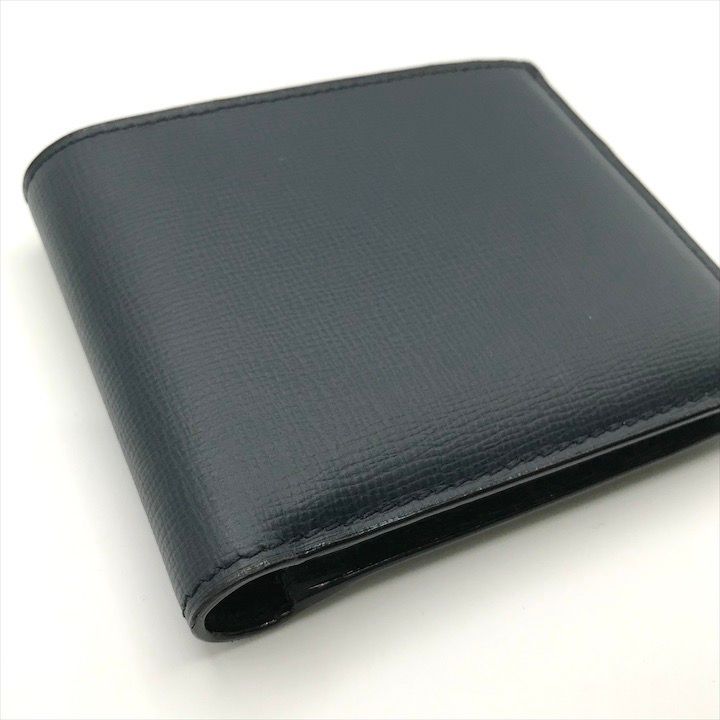 新品 未使用 Valextra ヴァレクストラ 2つ折り レザー メンズ