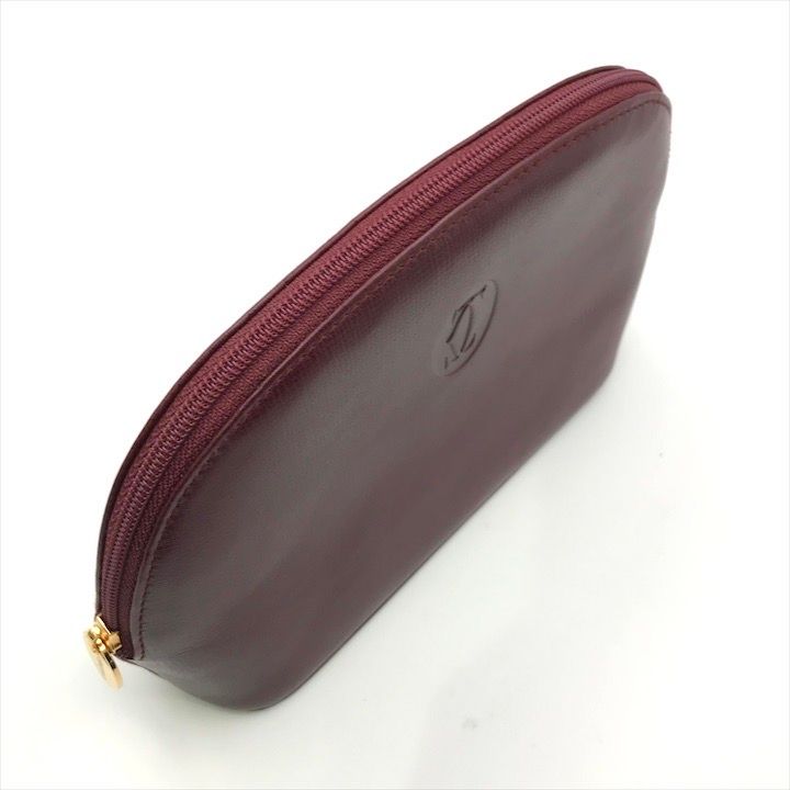 未使用　保管品　Cartier　カルティエ　パンテール　コスメ　ポーチ　小物入れ 超美品 Cartier カルティエ カルチェ レザー ミニ アクセサリー メイク