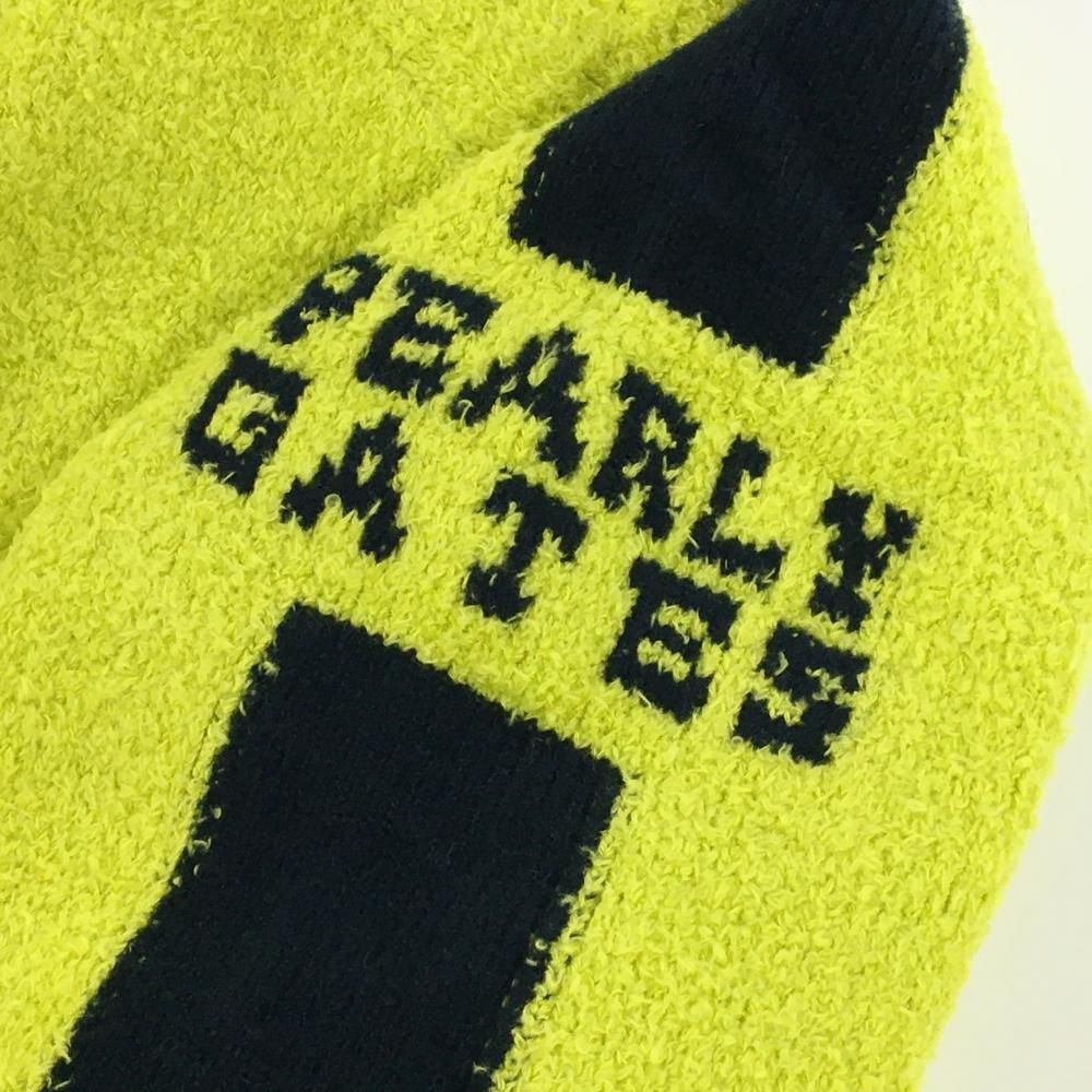 パーリーゲイツ♡ニットジップジャケット♡蓄熱♡ネイビー♡蛍光イエロー♡M パーリーゲイツ♡ニットジップジャケット♡蓄熱♡ネイビー♡蛍光