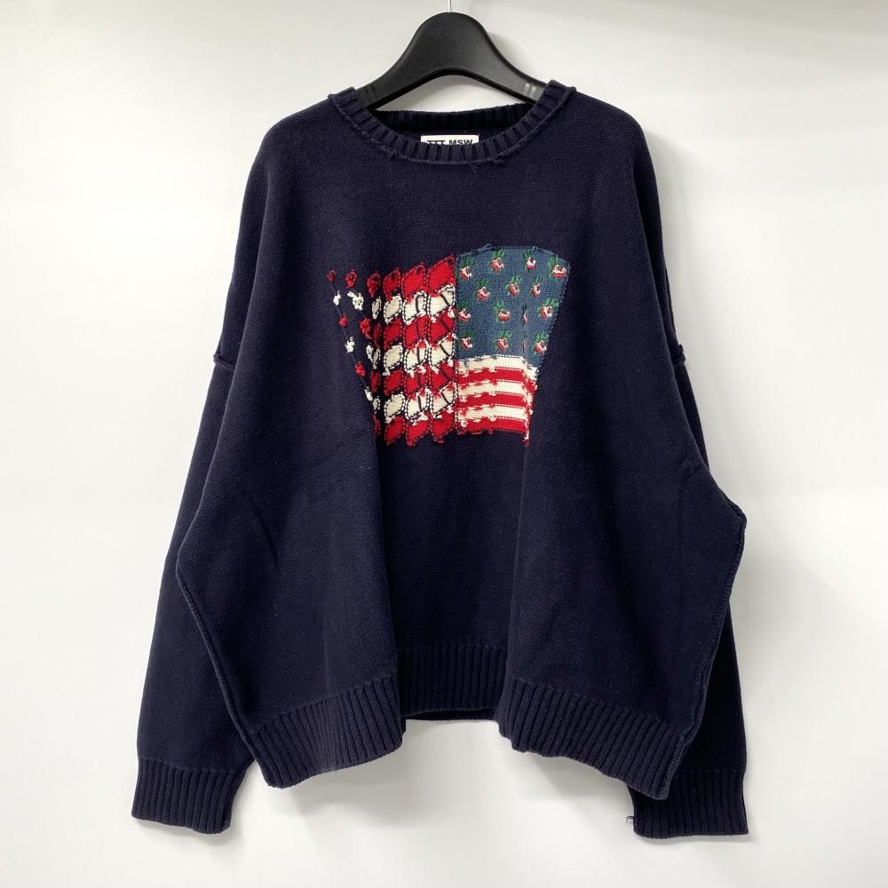 中古】DAIRIKU TTTMSW American Pullover Knit with Flower ネイビー