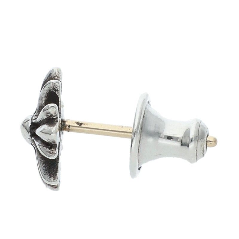 確実正規品　クロムハーツ　No2CRS CH クロススタッドピアス クロムハーツ No2 CH CRS/CHクロススタッド シルバーピアス メンズ ※12