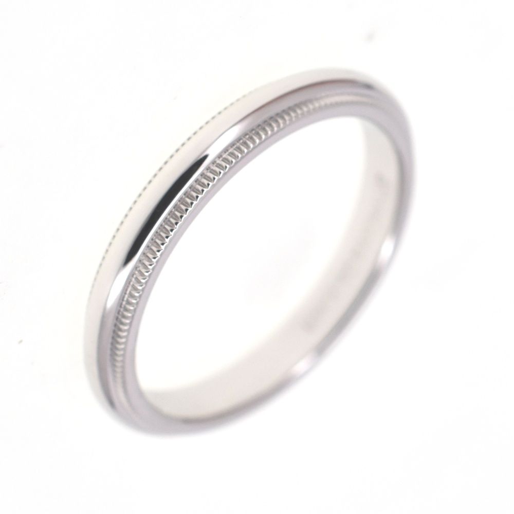 ティファニー TIFFANY&Co. ミルグレイン リング サイズ55/JP15 Pt950
