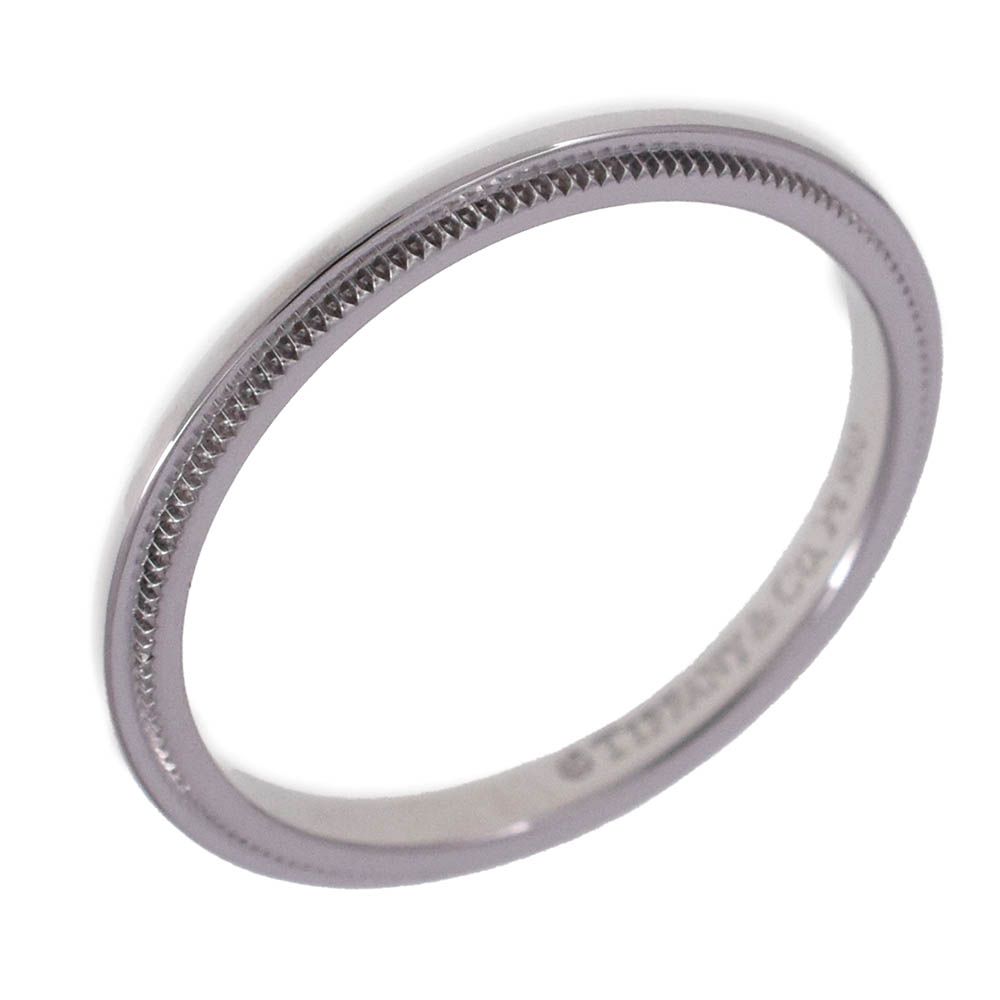 ティファニー TIFFANY&Co. ミルグレイン リング サイズ53/JP13 Pt950