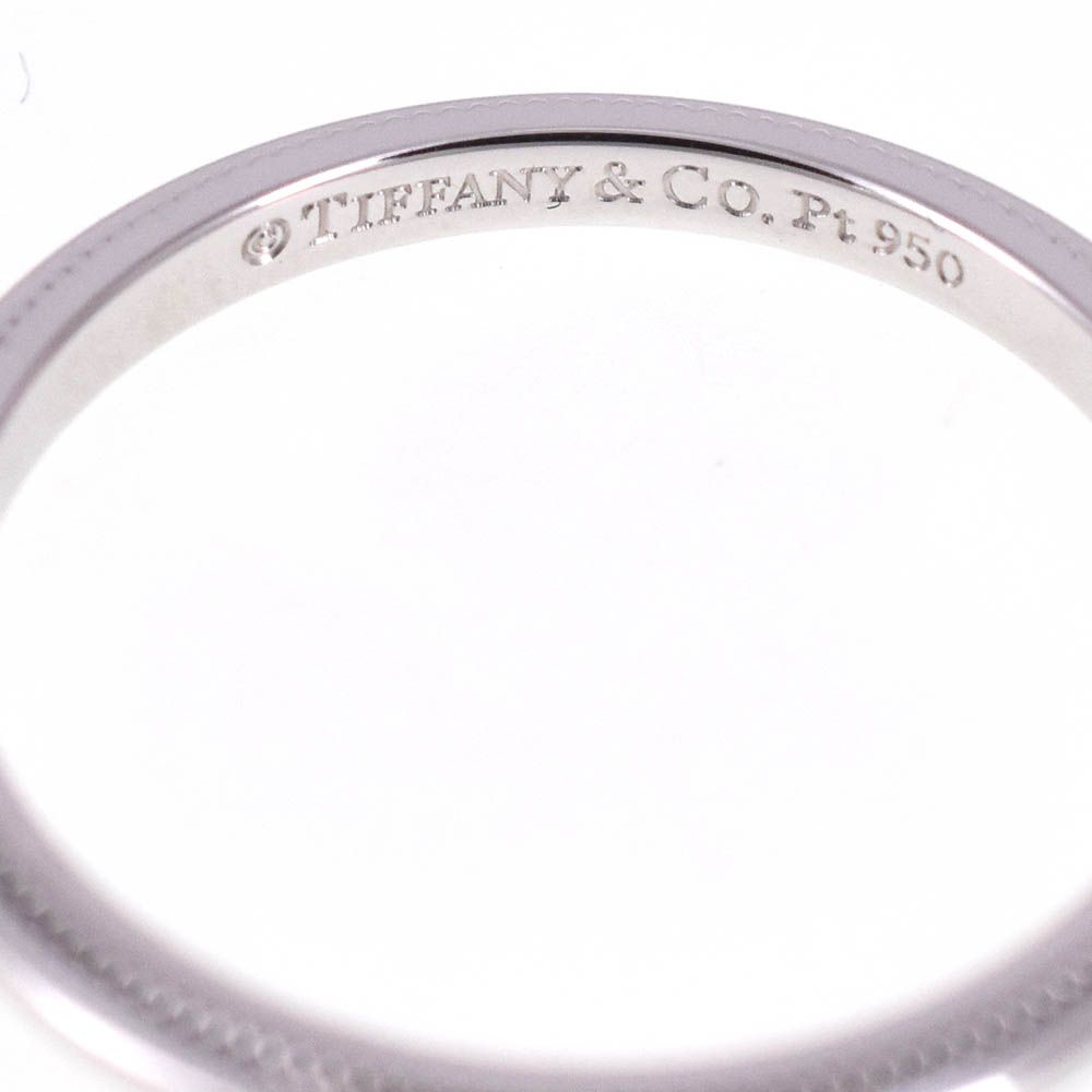 ティファニー　ミルグレインリング　12.5号　pt950 現行品　美品 ティファニー ミルグレインリング 12.5号 pt950 現行品 美品