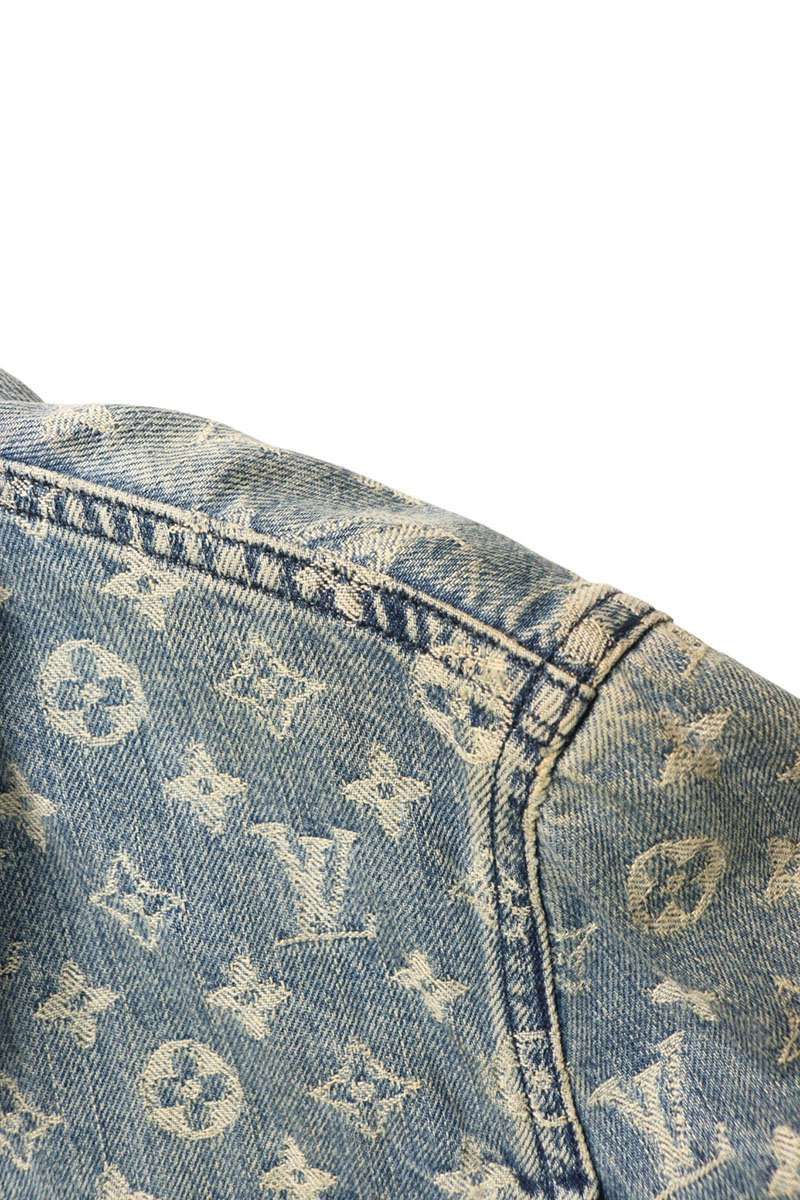 シュプリーム ルイヴィトン 17AW LV Jacquard Denim Trucker Jacket