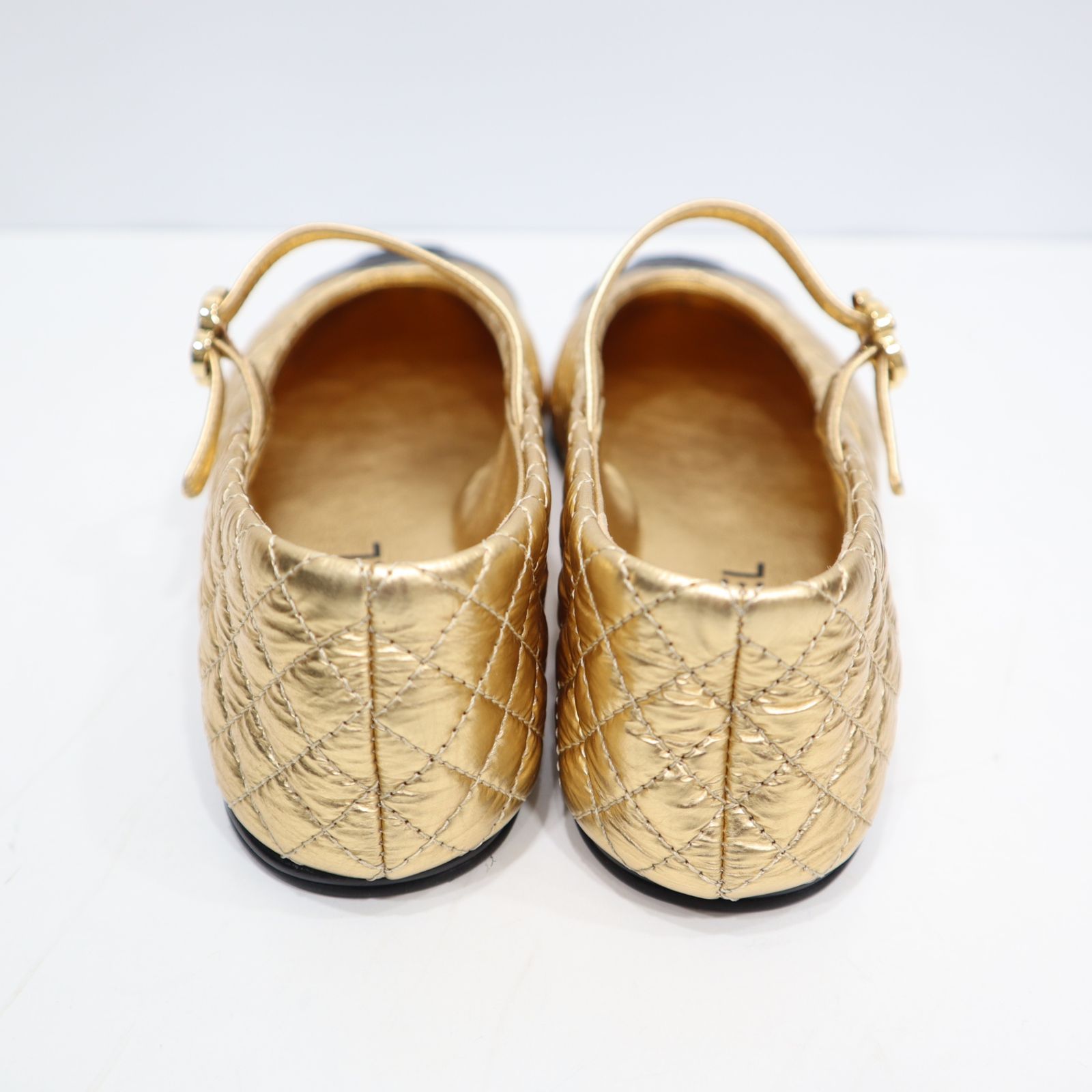 CHANEL シャネル フラットシューズ 371/2 約24.5cm メリージェーン