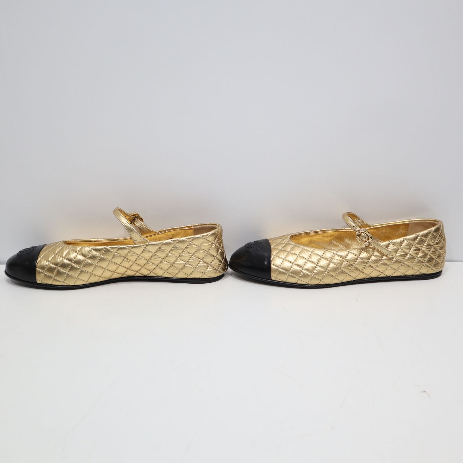 CHANEL シャネル フラットシューズ 371/2 約24.5cm メリージェーン