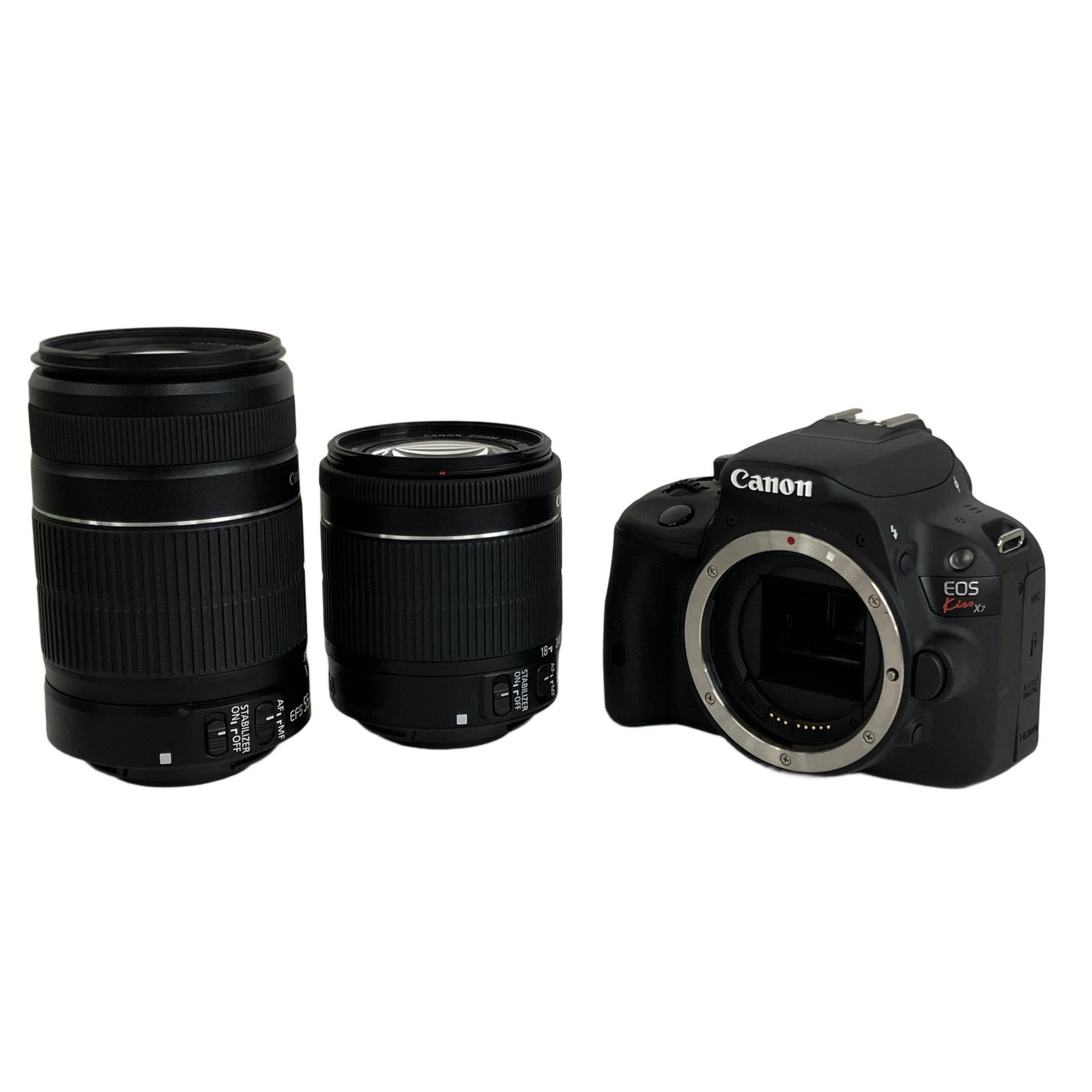 Canon　Kiss X7　ダブルズームセット　18-55mm　55-250mm Amazon.co.jp: 【整備済み品】 Canon デジタル一眼レフカメラ EOS Kiss