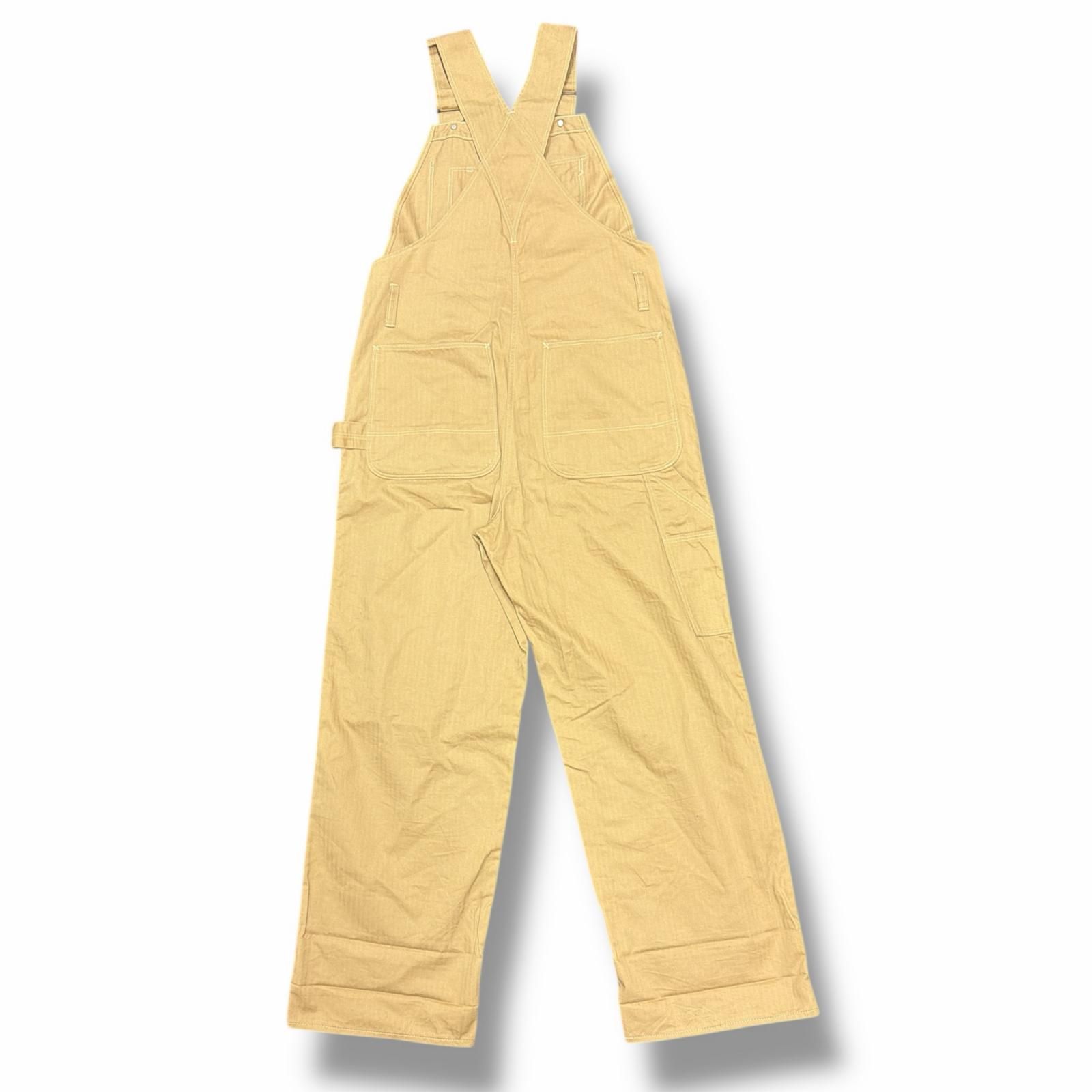 参考上代52800円 At Last ＆ Co ヘリンボーンオーバーオール