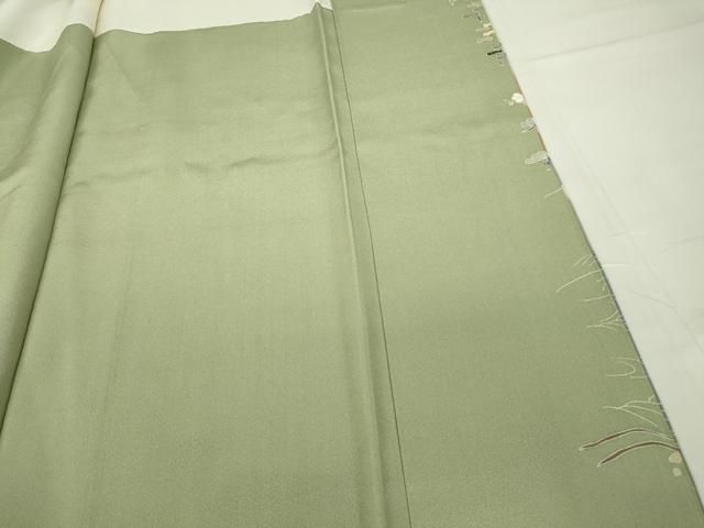 平和屋着物○高級染元 粋峰 林芳夫 京加賀友禅 色留袖 水辺風景樹林文