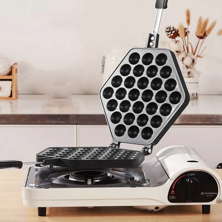バブルワッフルメーカー 楽天市場】業務用バブルワッフルメーカー 2列 180°回転可能 両面焼き