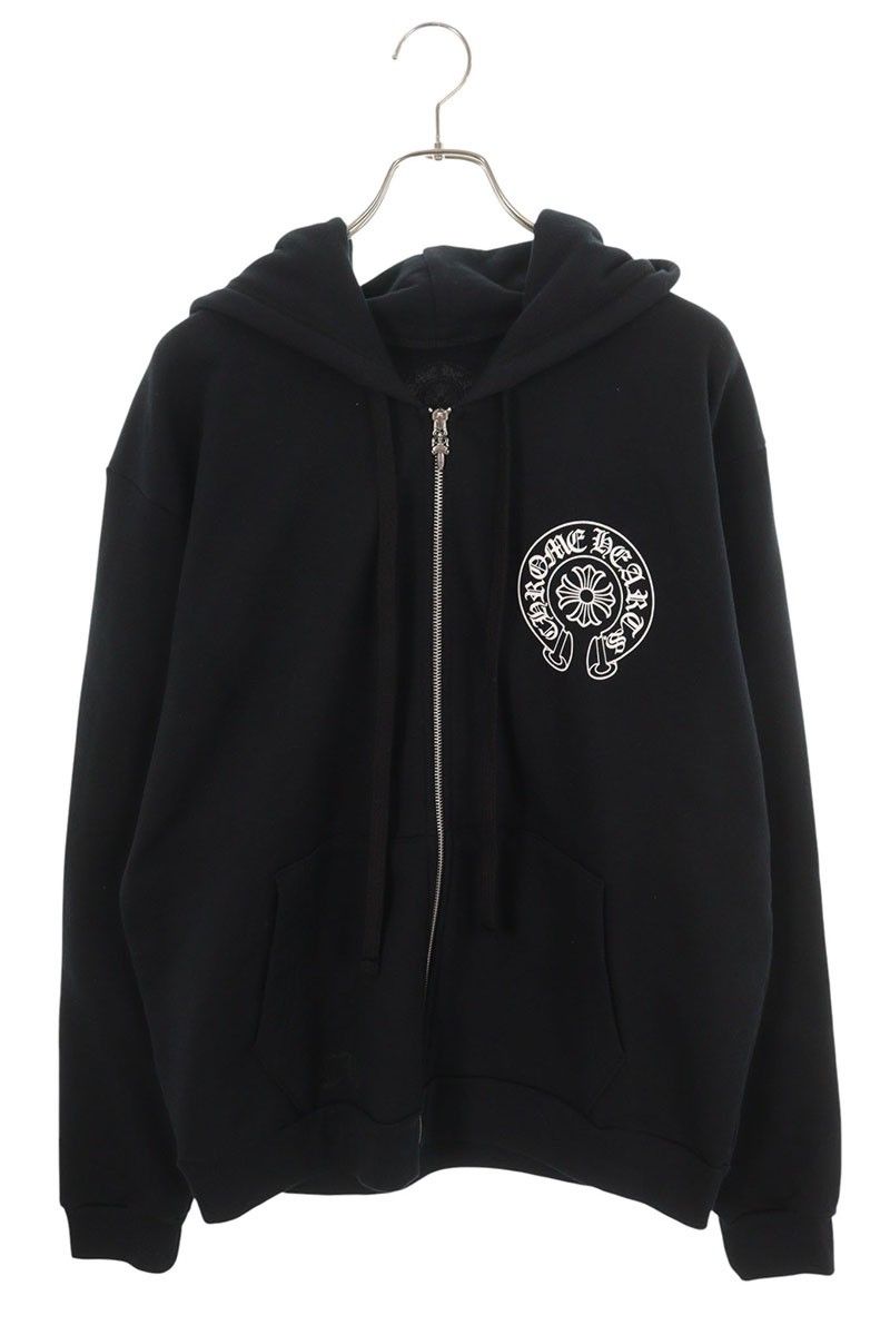 クロムハーツ サイズ:L  SWTSHRT PLVR LTD ラスベガス限定バックホースシュープリントプルオーバーパーカー 中古 SS13 クロムハーツ SWTSHRT HD ZIP LTD ラスベガス限定バックホースシュー