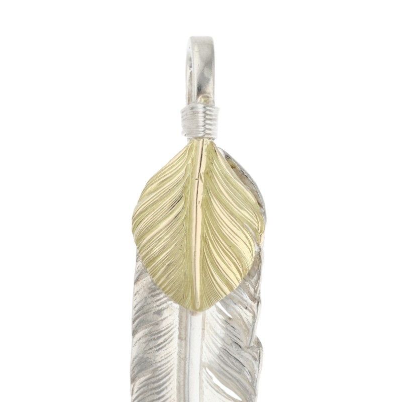 ゴローズ 上金特大フェザー 左向き ネックレストップ メンズ 特大 ※12