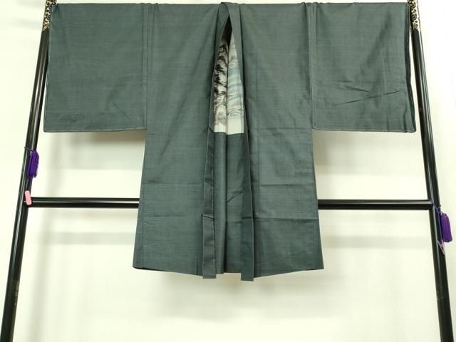 平和屋着物●男性　本場大島紬　アンサンブル　キングサイズ　長羽織　100亀甲　総詰め　正絹　逸品　未使用　DABA1488ps 平和屋着物□極上 男性 本場大島紬 アンサンブル キングサイズ 長襦袢