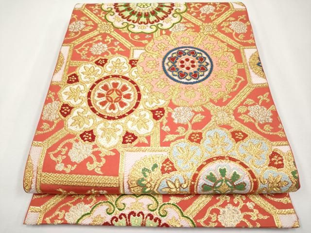 平和屋着物●西陣　川島織物　六通柄　本袋帯　正倉院　金銀糸　正絹　逸品　BAAV2903hj 平和屋着物○西陣 川島織物 六通柄 本袋帯 正倉院 金