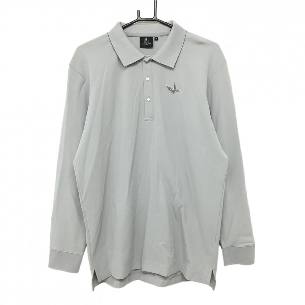 超美品】ウノピゥウノウグァーレトレゴルフ 長袖ポロシャツ グレー 襟