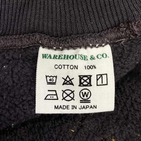 中古】WAREHOUSE 直営店限定 NAVY Y INSTRUCTOR ワッペンスウェット 