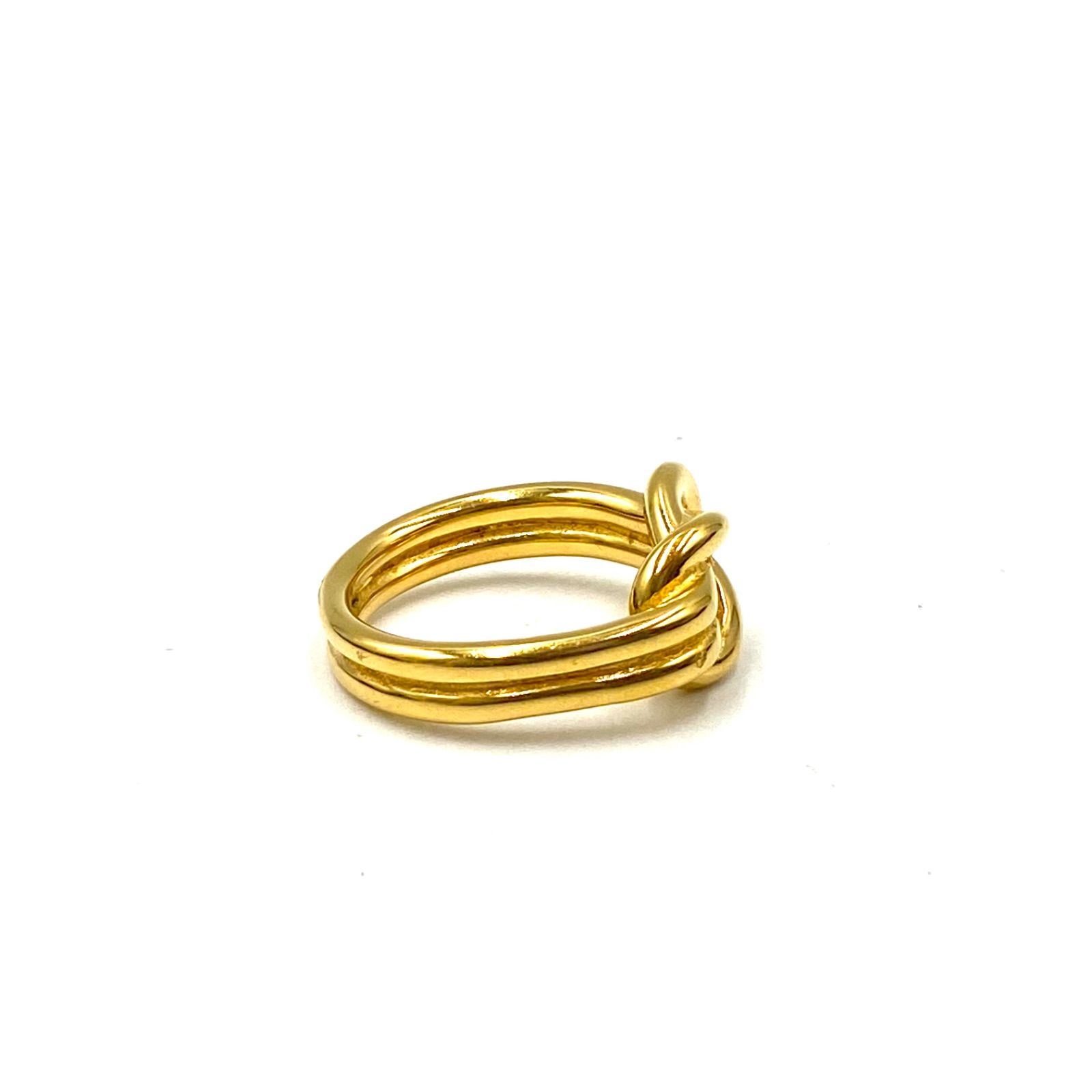 HERMES エルメス アタメ スカーフ リング ゴールド GP ヴィンテージ