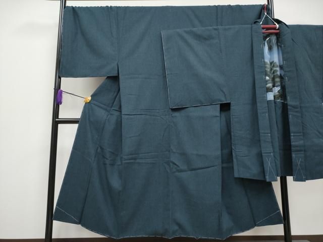 平和屋着物○極上 男性 紬 アンサンブル キングサイズ 色無地 褐返色地