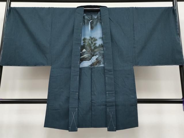 平和屋着物●極上　男性　紬　アンサンブル　キングサイズ　色無地　褐返色地　逸品　未使用　CYAA4123s6 平和屋着物○極上 男性 紬 アンサンブル キングサイズ 色無地 褐返色地