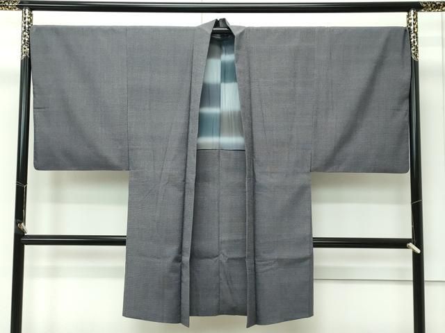 平和屋着物■極上　男性　本塩沢　110亀甲　留紺色地　酒井織物謹製　証紙付き　逸品　DZAB0811kh5 平和屋着物○極上 男性 本塩沢 アンサンブル 110亀甲 総詰め 酒井織物