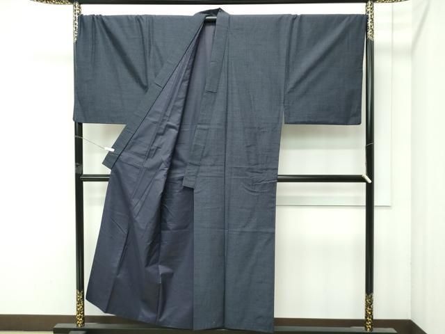 平和屋着物○極上 男性 結城紬 アンサンブル キングサイズ 80亀甲 総