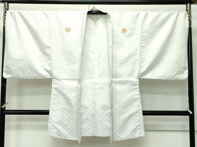 平和屋着物□極上 男性 紋付き・羽織セット キングサイズ 舞台衣装