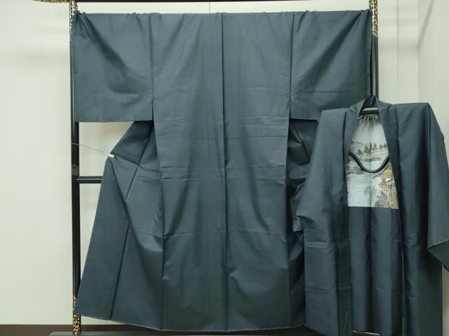 平和屋着物○極上 男性 本場大島紬 アンサンブル キングサイズ 100亀甲